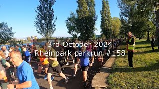 Rheinpark parkrun 158  October 3rd 2024 fast [upl. by Ainezey]