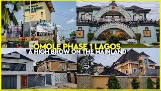 LAGOS NIGERIA  OMOLE PHASE 1 ESTATE OJODU LAGOS  WHERE TO LIVE ON THE MAINLAND [upl. by Yerffej]