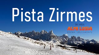 Pista Zirmes una delle più belle discese di Bellamonte alpelusia valdifiemme dolomitisuperski [upl. by Cordi]