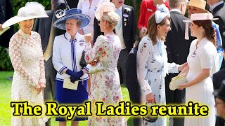 The Royal Ladies gathered at Royal Ascot Day two in stunning outfits [upl. by Spaulding857]