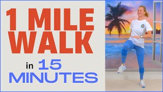 15 min 1 Mile Walk at Home for Improved Health [upl. by Arem136]