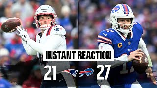 Patriots turnovers prove costly in New Years Eve loss to Buffalo Bills  Postgame Live [upl. by Nayt]