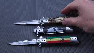 PK08 Super Italian Stiletto Automatic Knife  Bayonet [upl. by Gusba688]