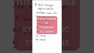 TOTAL NUMBERS OF SYMMETRIC RELATIONS [upl. by Gonyea]