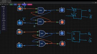 Digital Circuit Editor amp Simulation SR FlipFlop [upl. by Annola391]