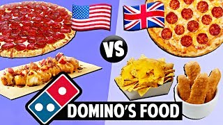 AMERICAN vs BRITISH Dominos Food [upl. by Airamanna]