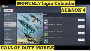 Monthly login Calendar Call of duty mobile cod mobile Codm [upl. by Grew]