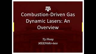 Combustion Driven Gas Dynamic Lasers [upl. by Hale]