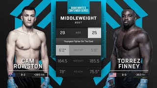 FULL FIGHT  TORREZ FINNEY VS CAMERON ROWSTON  DANA WHITE’S CONTENDER SERIES SEASON 8 [upl. by Nhabois]