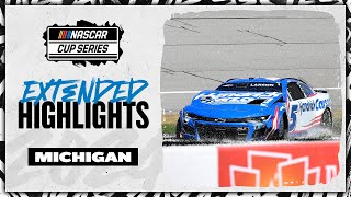 NASCAR Official Extended Highlights Wild wrecks and 2 overtimes at Michigan International Speedway [upl. by Gavrah926]