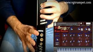 AKAI EWI4000s and Brass Section Kontakt sound library wav samples vst orchestral [upl. by Risteau]