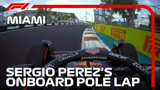 Sergio Perezs Pole Lap  2023 Miami Grand Prix  Pirelli [upl. by Araik]