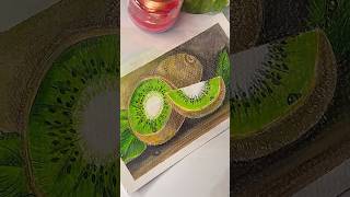 Drawing realistic kiwi How to draw kiwi youtubeshorts viralshort [upl. by Supat]