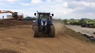 Leading soil  digging slurry lagoon [upl. by Muffin]