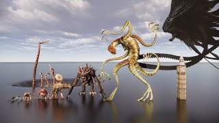 Star Wars monsters size comparison  3D animation [upl. by Lehcor]