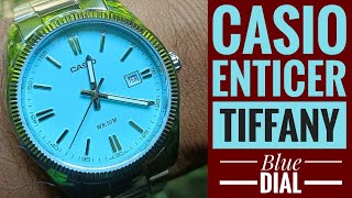 Casio tiffany Blue Dial india  Enticer MTP1302PD2A2VEF casio tiffany indian [upl. by Tierell698]