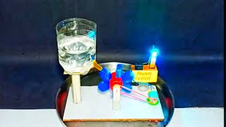 How to make hydro powerplant working model  Hydroelectricity science exhibition project working [upl. by Rosaleen]