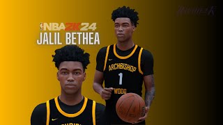 Jalil Bethea Face Creation NBA 2K24 [upl. by Yhtak]