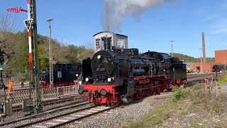 38 2267 wieder unter Dampf  Museumstage im Eisenbahnmuseum Bochum 293042023 [upl. by Nessah]