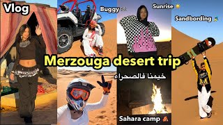 VLOG  Merzouga road trip خيمنا فالصحراء ⛺️🌵🐪 [upl. by Krigsman]