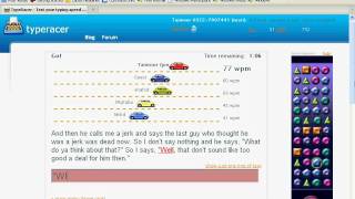 Super Typing Speed in Typeracer 2010 [upl. by Lucinda401]