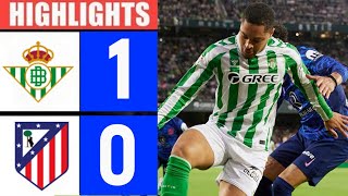 Real Betis vs Atlético Madrid 10 Resumen La Liga 2024 [upl. by Mcadams]