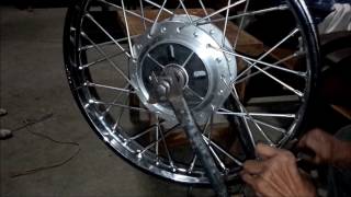 Wheel Alignment of a Motorcycle Wheel [upl. by Rori218]