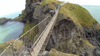 CarrickaRede Rope Bridge  walk across [upl. by Kered]