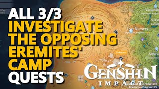 Investigate the opposing Eremites camp Genshin Impact [upl. by Pressman744]