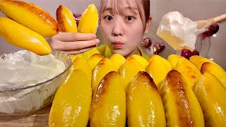 ASMR Sweet Potato Cake【Mukbang Eating Sounds】【English subtitles】 [upl. by Metts]