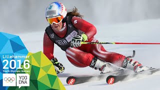 Giant Slalom  Melanie Meillard SUI wins Ladies gold  Lillehammer 2016 Youth Olympic Games [upl. by Forward355]