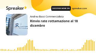 Rinvio rate rottamazione al 18 dicembre [upl. by Wina217]