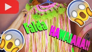 Como hacer una falda hawaiana FACIL amp BARATO [upl. by Anpas]