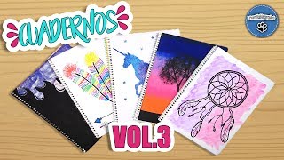 DIY  5 Ideas para Forrar y Decorar tus Cuadernos VOL 3  FÁCIL  PumitaNegraArt [upl. by Aeli391]