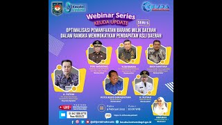 Webinar Series Keuda Update Seri 5 Optimalisasi Pemanfaatan BMD Dalam Rangka Meningkatkan PAD [upl. by Antonino]