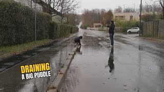 007 1 Unclogging a storm drain after heavy rain in Germany [upl. by Crista]