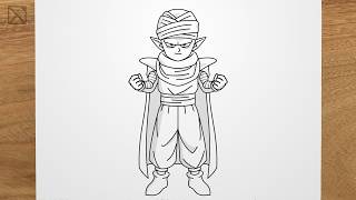 How to draw PICCOLO Dragon Ball Daima step by step EASY [upl. by Ennoryt]