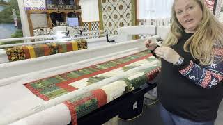 How to attach Binding using a longarm quilting machine [upl. by Nylarahs]