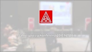 IG Metall Jahrespressekonferenz 2016 [upl. by Jelle657]