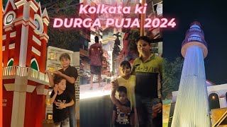 kolkata ki Durga Puja ll pandal hopping vlog ll viral ll family video ll [upl. by Melany140]