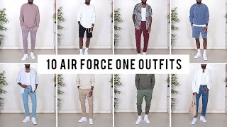 10 Outfits Styling Nike Air Force Ones  Outfit Inspiration  Mens Fashion [upl. by Arahas]