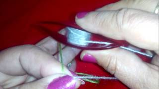 22Shuttle tatting for beginnersLesson1How to make double stitch HindiUrdu [upl. by Leiru]