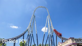 Stealth at Thorpe Park  POV  Front Row  4K  2023 [upl. by Diantha]