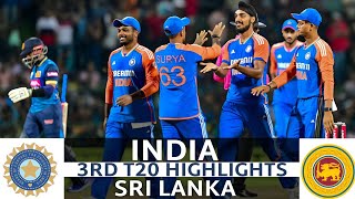 India vs Sri Lanka 3rd T20 Highlights 2024  Ind vs Sl T20 Highlights  Ind vs Sl Highlights [upl. by Ganley102]