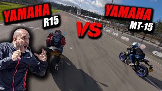 🔥SOLO YAMAHA LOKS🔥 🛑MT15 🆚 R15 V3 🛑 Fullgass Drag Race Cuarto de milla fullgass batallas [upl. by Adiuqal951]