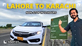 Lahore To Karachi in 12 Hours in HONDA CIVIC  Lahore to Karachi by car  Pakistan Road Trip S5EP07 [upl. by Dryden75]