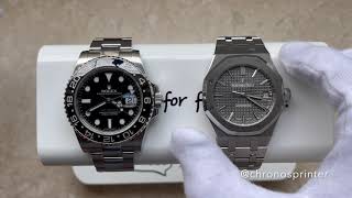 Audemars Piguet Royal Oak 15450 vs Rolex GMT Master II 116710LN Which is Better [upl. by Alick]