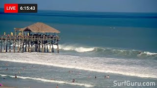 Fiona Swell Day 1  Cocoa Beach Pier Live Stream  SurfGurucom [upl. by Eadmund]