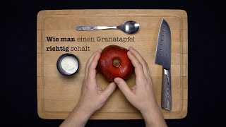 wie man richtig EINEN GRANATAPFEL SCHÄLT Lifehack  Tutorial [upl. by Fritzie]