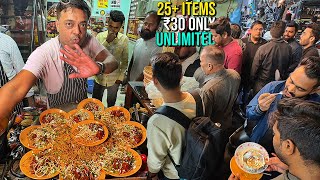 30 Rs MOST HONEST 😇 MAN selling Ultimate Chinese Thali  Miya Biwi Panipuri 😍 Street Food India [upl. by Mini]